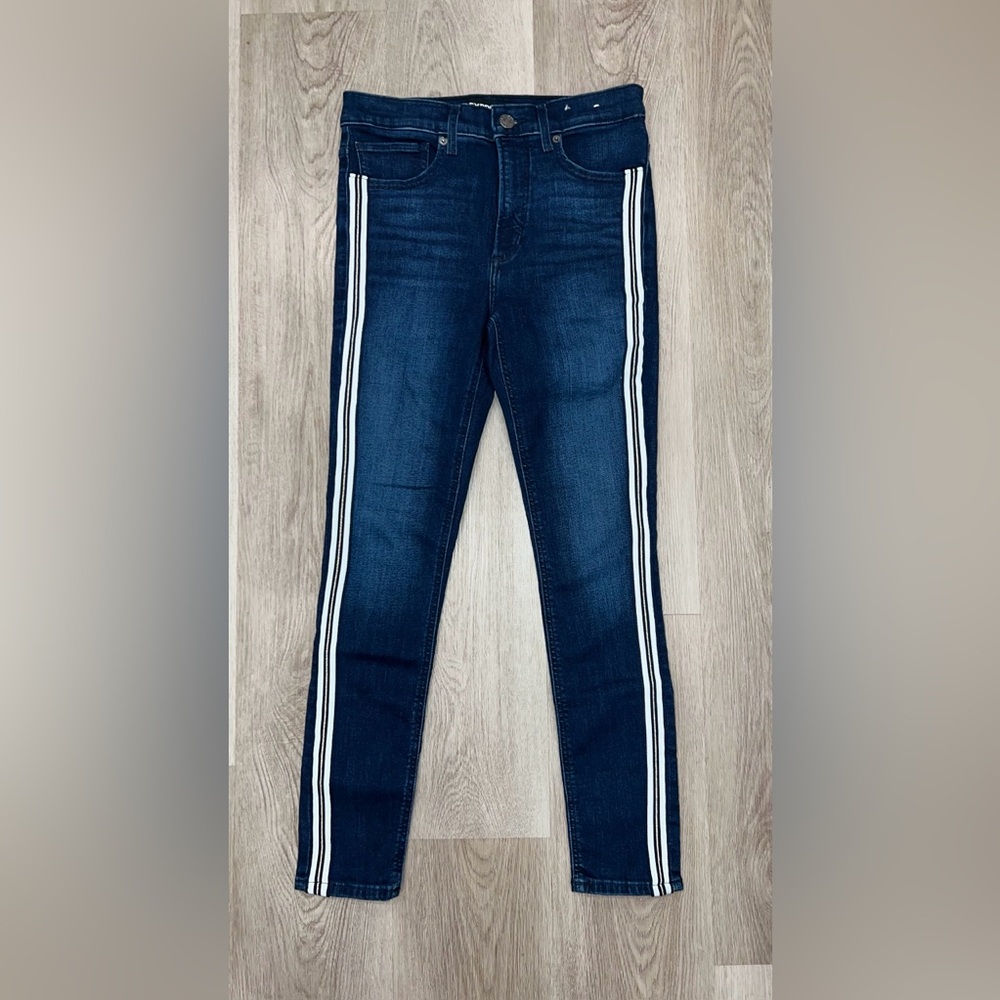 Express Jeans Stretch + Denim Perfect Ankle High Rise Size 4R Side Stripe